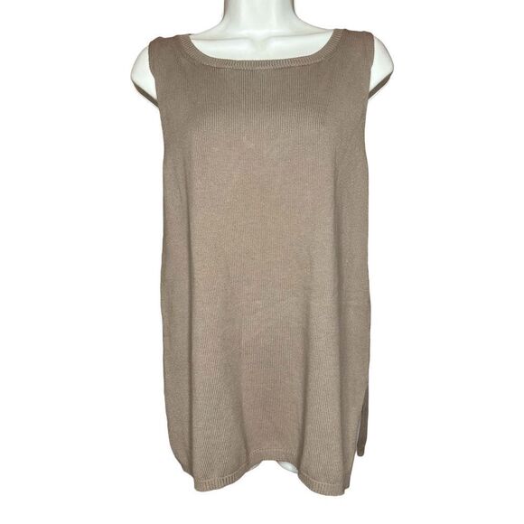 Max Mara Leisure Nastie Sleeveless Sweater in Mastice (Taupe) NWT Size Large - Picture 7 of 11